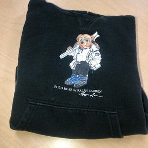 Polo hoodie black size 7